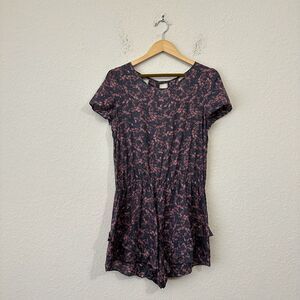 FREE PEOPLE Eyelet Ruffled Romper Layers in Printed Multi